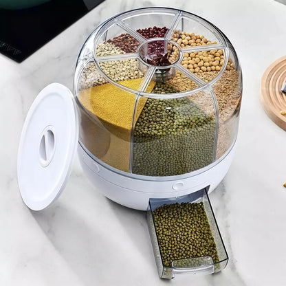 Emargin Grain Storage Container Dispenser | rice dispenser rotating 360° 7 Ltr